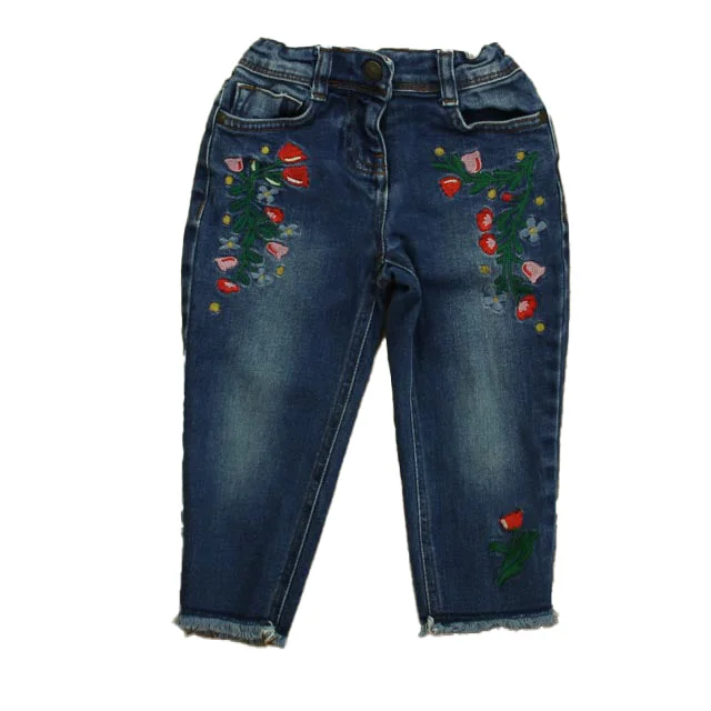 Boden Girls Blue Floral Jeans