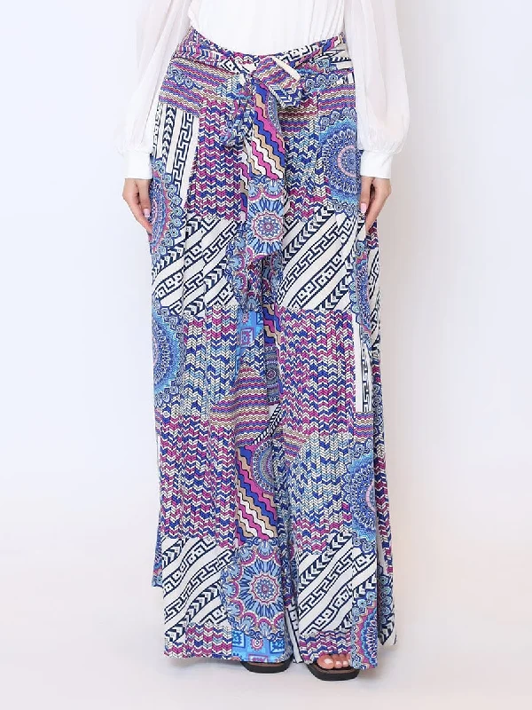 Paisley Print Tie Waist  Palazzo Pants