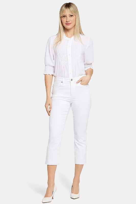 Chloe Capri Jeans In Petite - Optic White