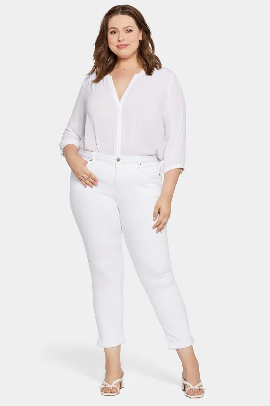 Sheri Slim Ankle Jeans In Plus Size - Optic White