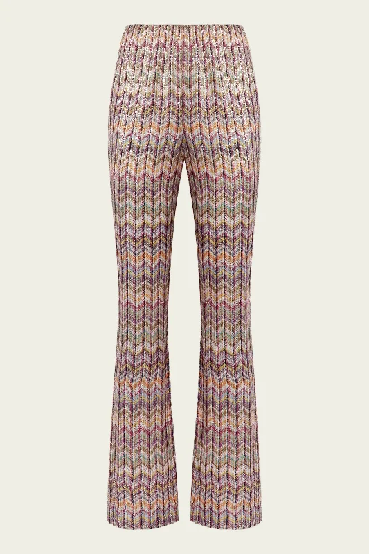 Zig-Zag Women Trousers in Multicolor