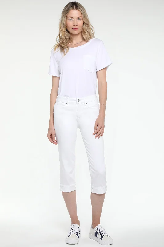 Marilyn Straight Crop Jeans In Petite - Optic White