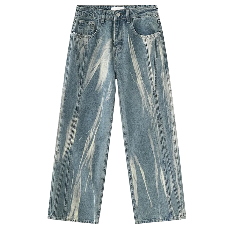 Bleached Lightning Wide-Leg Jeans