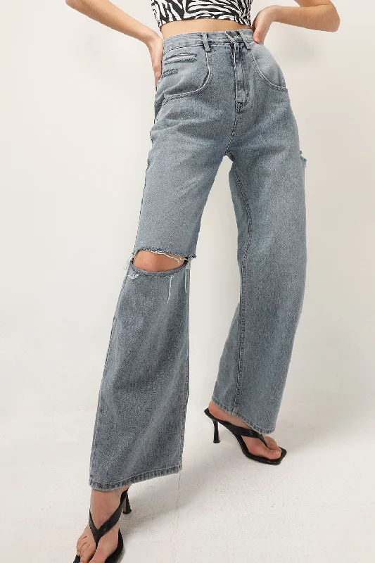 Mallory Slash Cut Jeans