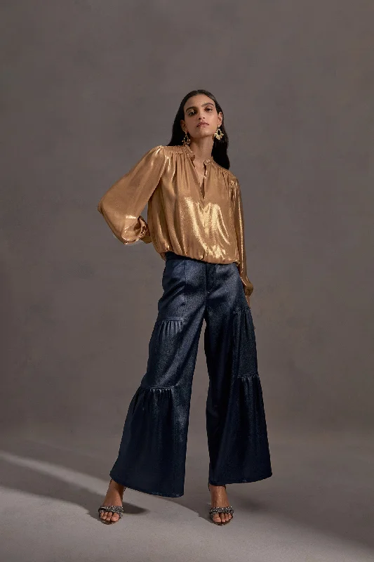 Tiered Wide Leg Pants