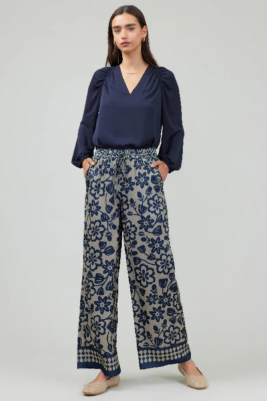 Floral Patterned Pull On Pants