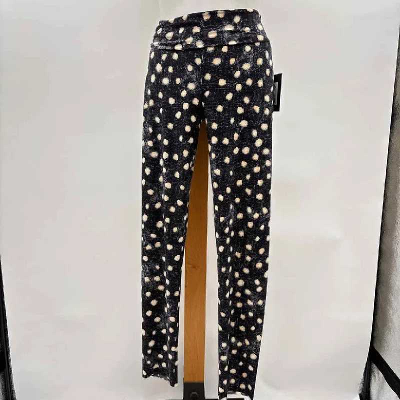 Norma Kamali Women's Size M Gray Spotted Pants