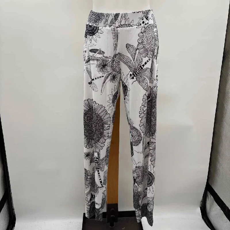 Norma Kamali Women's Size M White Floral Pants