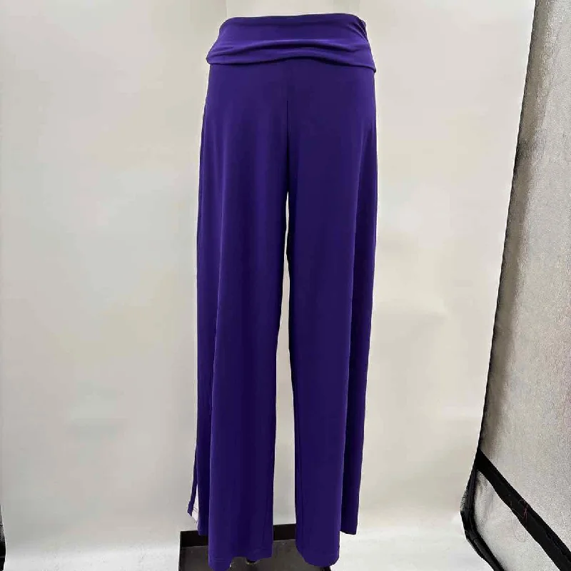 Norma Kamali Women's Size M Purple Stripe Pants