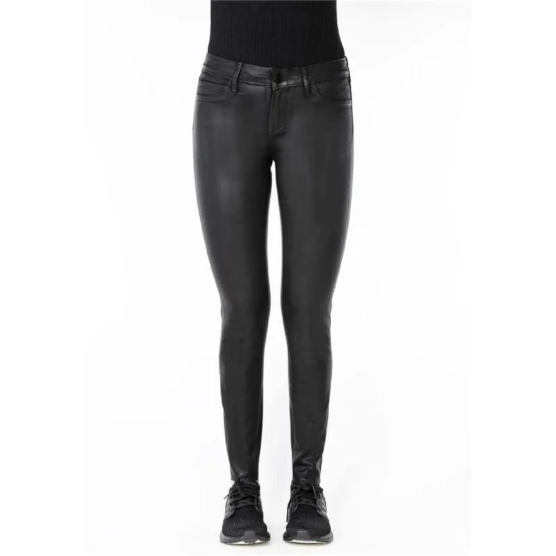 Articles of Society Womens Sarah Coated Skinny Fit Jeans, Black, 26