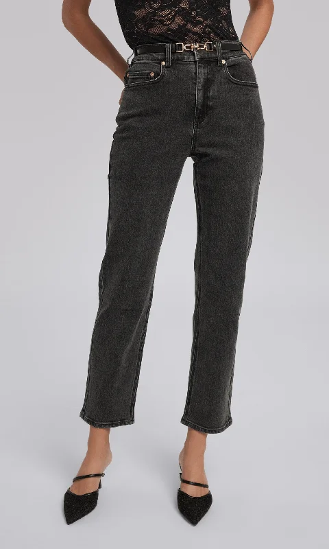 Emmett Denim Pants With Vegan Leather Belt