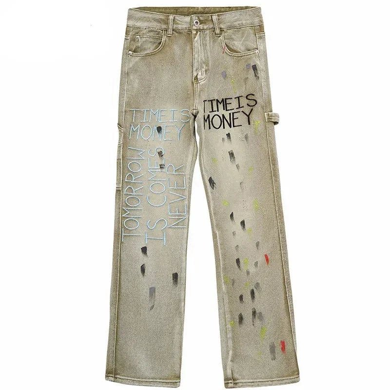 Time is Money Graffiti Jeans