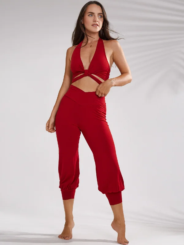 Jasmine Pant - Crimson Red