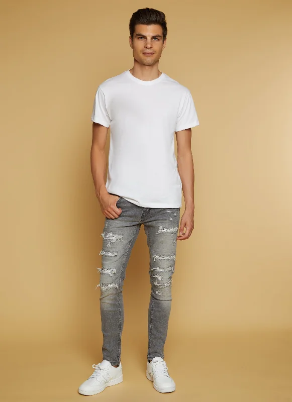 Mens Bandana Skinny Jeans