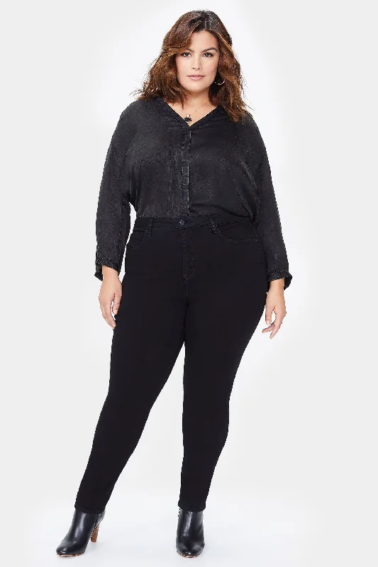 Ami Skinny Jeans In Plus Size - Black