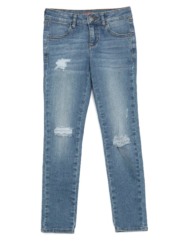 MiniMe Distressed Skinny Jeans (7-16)