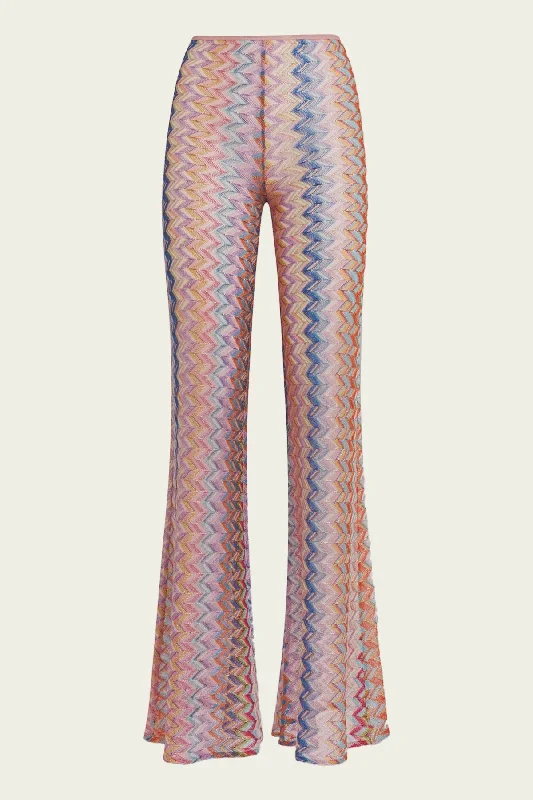 Flared Trousers in Multicolor