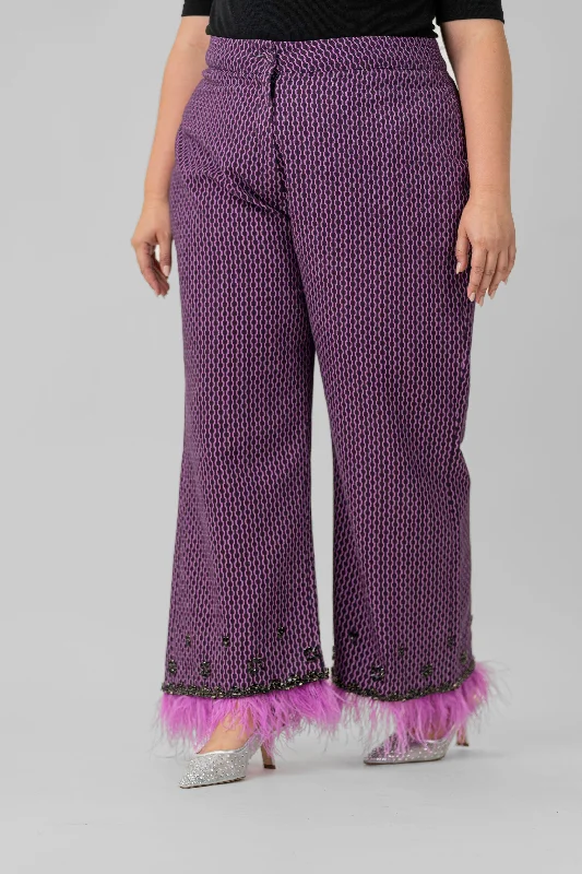 ROXANA COTTON JACQUARD PANTS