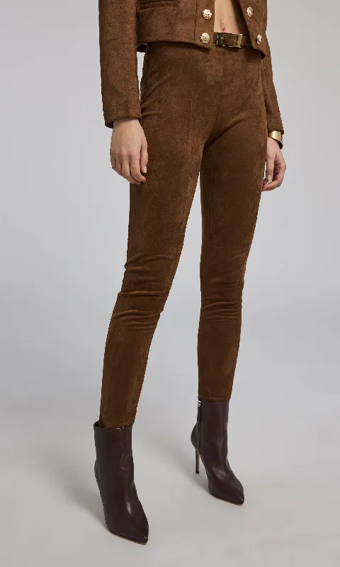 Lennon Belted Vegan Suede Legging