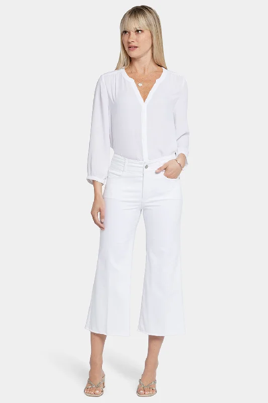 Brigitte Wide Leg Capri Jeans - Optic White