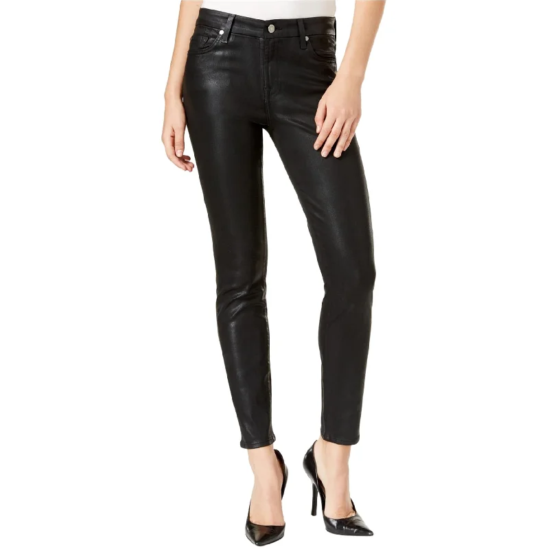 7 For All ManKind Womens Coated Skinny Fit Jeans, Black, 30