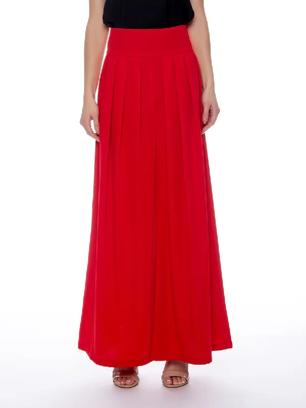 Pleated High Waist Wide Leg Long Pants