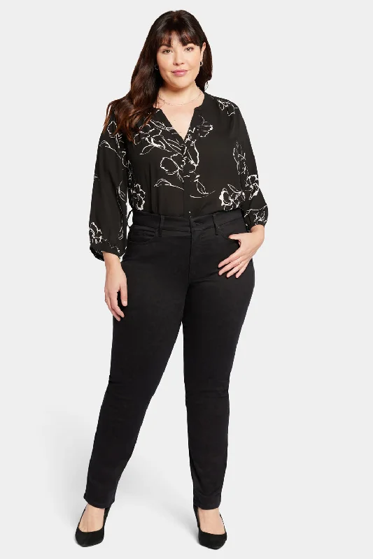 Waist-Match™ Marilyn Straight Jeans In Plus Size - Black