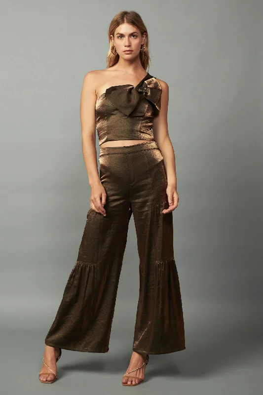 Satin Wide Leg Pants