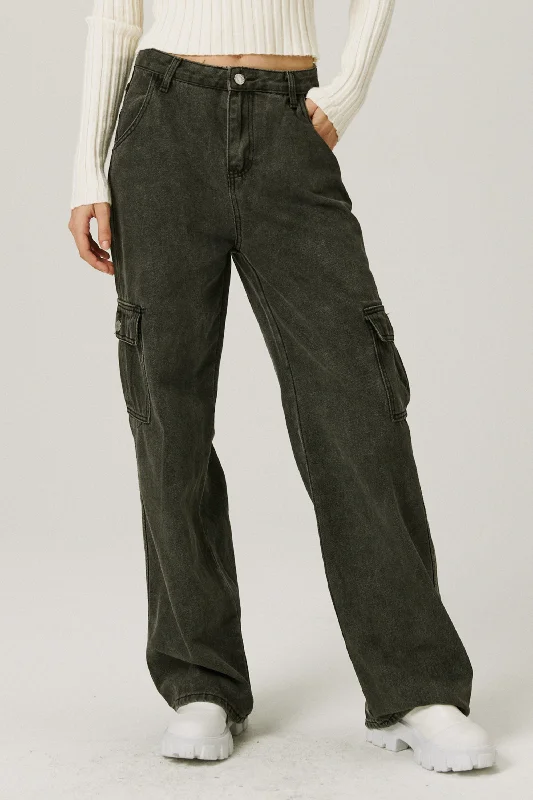 Skylar Washed Cargo Jeans