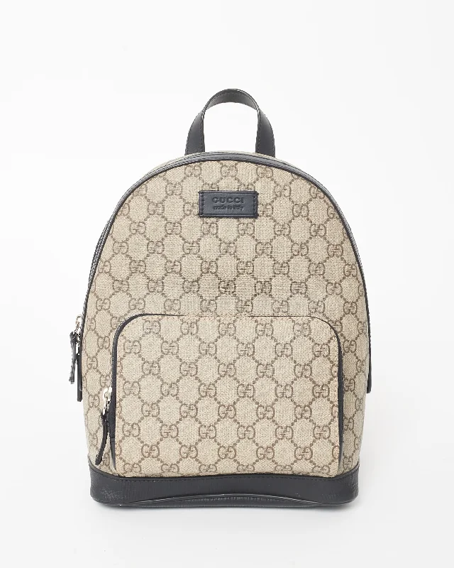 Gucci Monogram Beige Supreme Coated Canvas Guccissima Small Backback