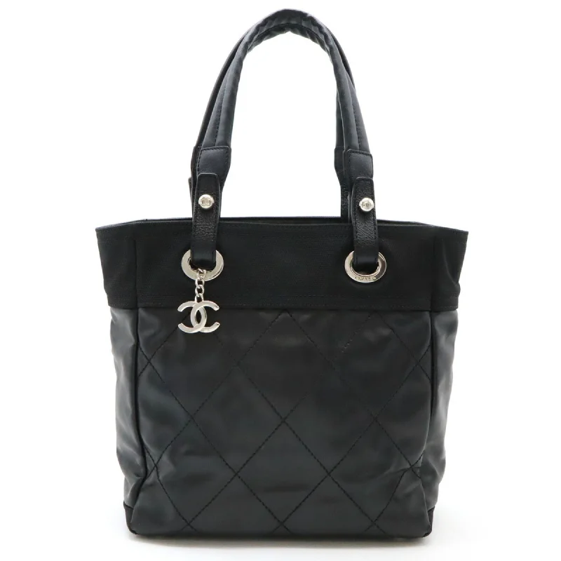 Chanel  Coated Canvas Leather Shoulder Bag Tote Bag (Pre-Owned)