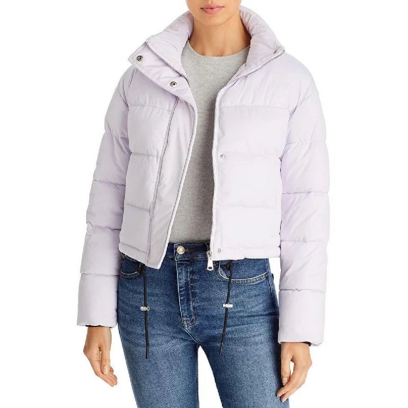 Aqua Womens Quilted Short Puffer Jacket