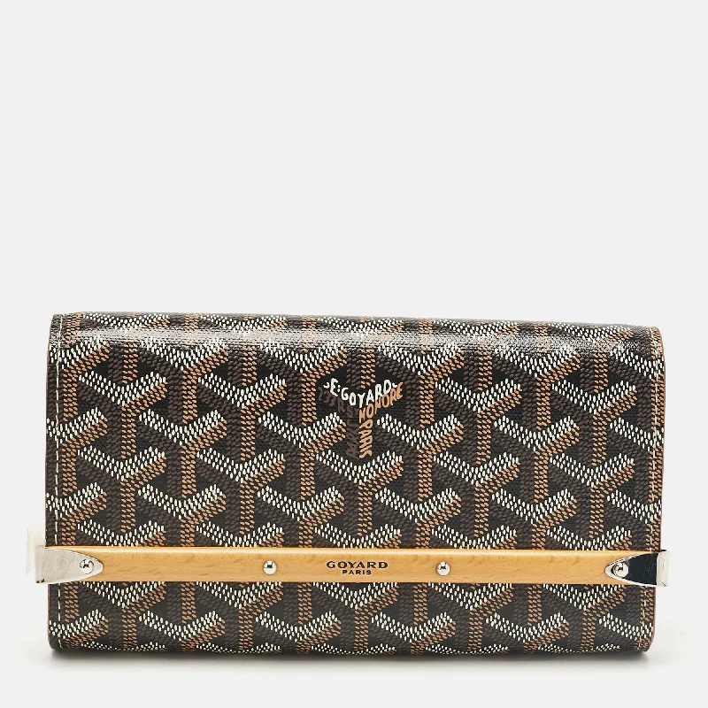 Goyard Brown Goyardine Coated Canvas And Leather Mini Monte Carlo Case