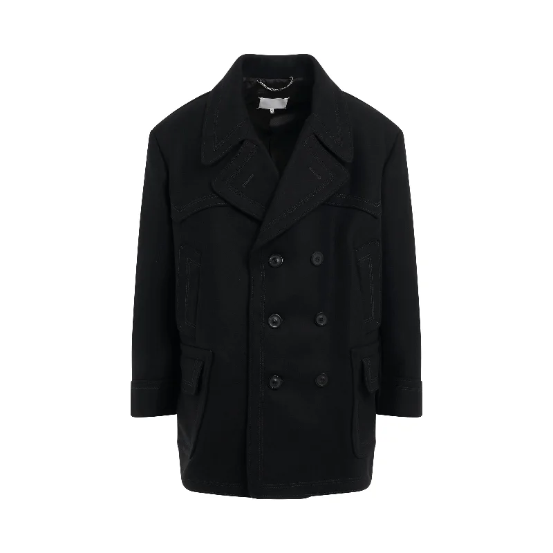 Classic Drop Coat in Black