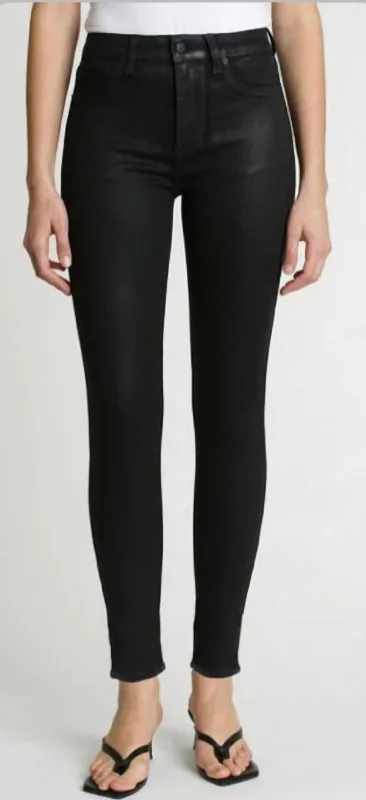 Aline High Rise Skinny Jeans In Coated Night Sky