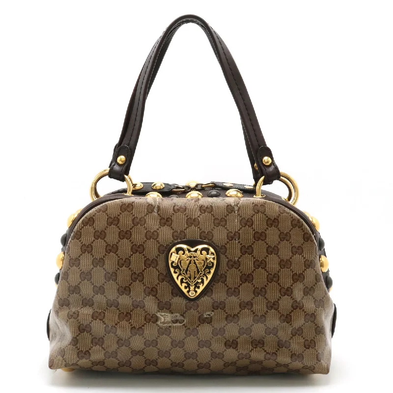 Gucci GG Crystal Hysteria Handbag Coated Canvas Leather