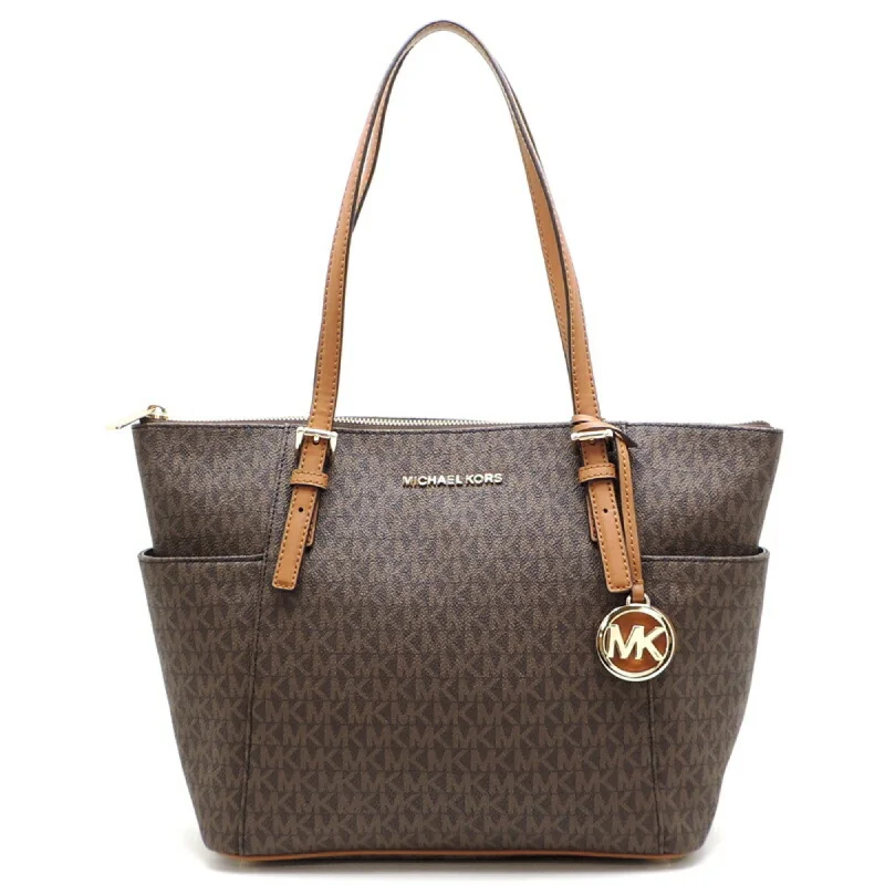 Michael Kors  Coated Canvas Leather Tote Bag (Pre-Owned)