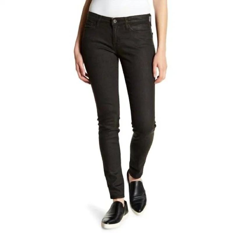 Alex Coated Skinny Jeans In Black