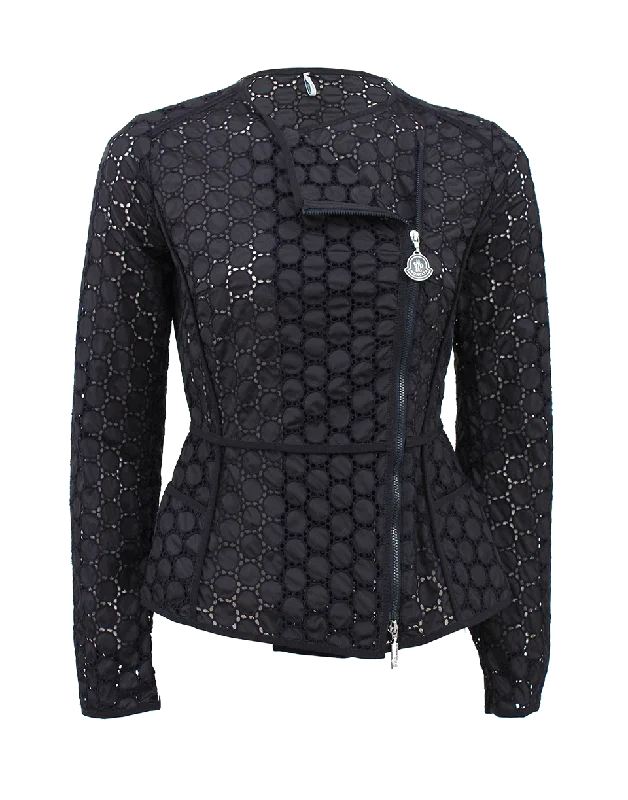 Eyelet Asymmetrical Jacket