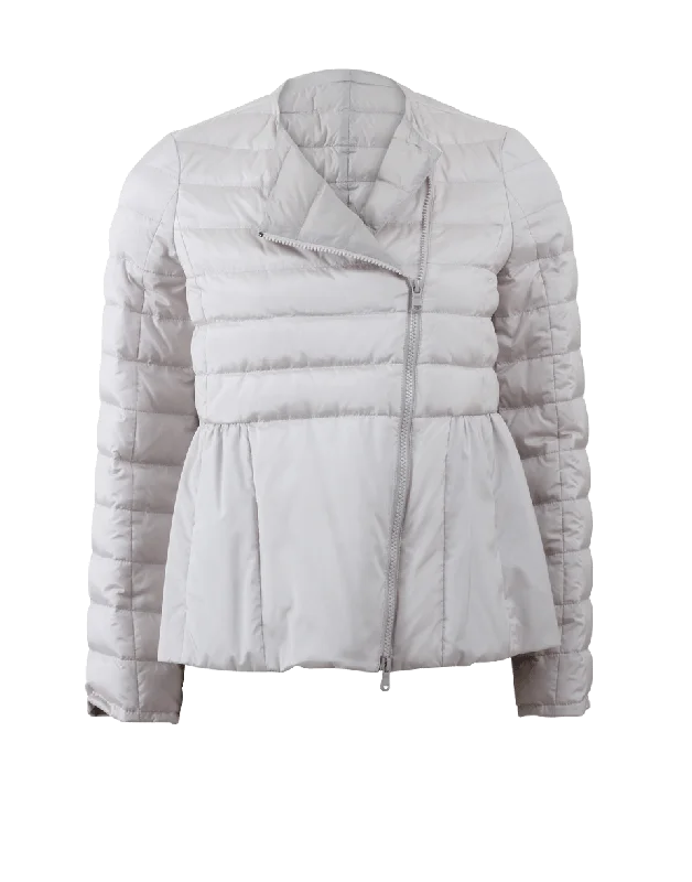 Silk Puffer Peplum Jacket