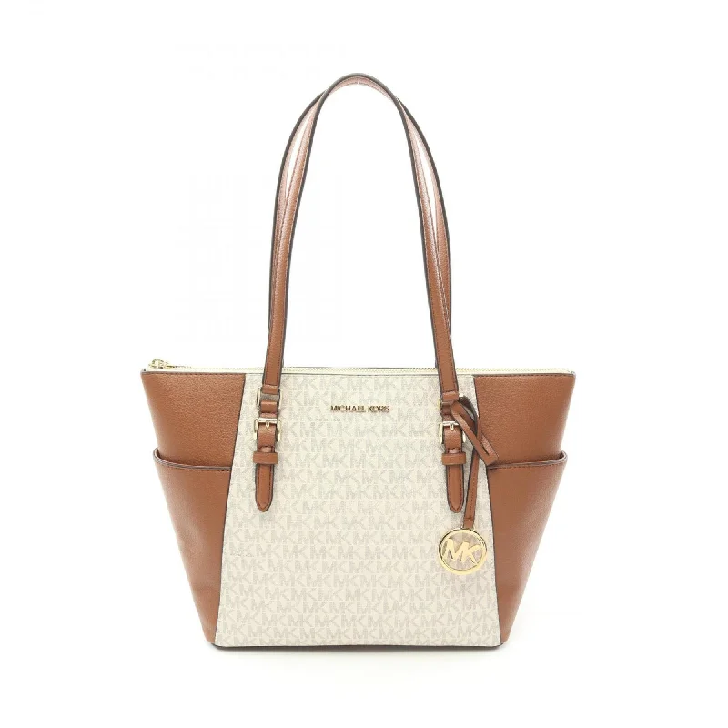 Michael Kors   Coated Canvas Leather Tote Bag