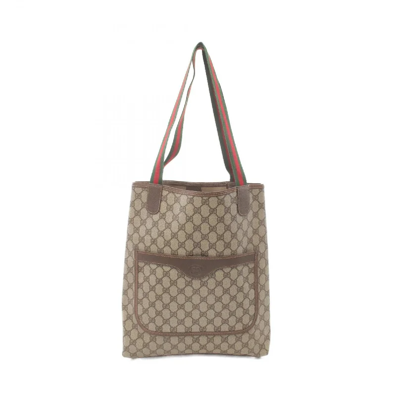 Gucci   Coated Canvas Leather Tote Bag (Pre-Owned)