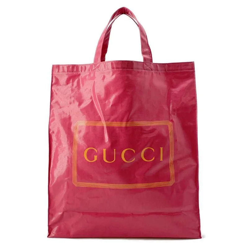 Gucci  pink Coated Canvas Pvc Tote Bag (Pre-Owned)