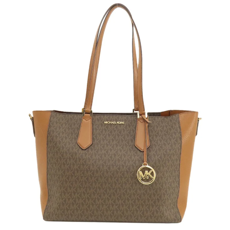 Michael Kors  Leather Coated Canvas Tote Bag (Pre-Owned)