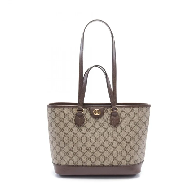 Gucci   Pvc Coated Canvas Leather Tote Bag (Pre-Owned)