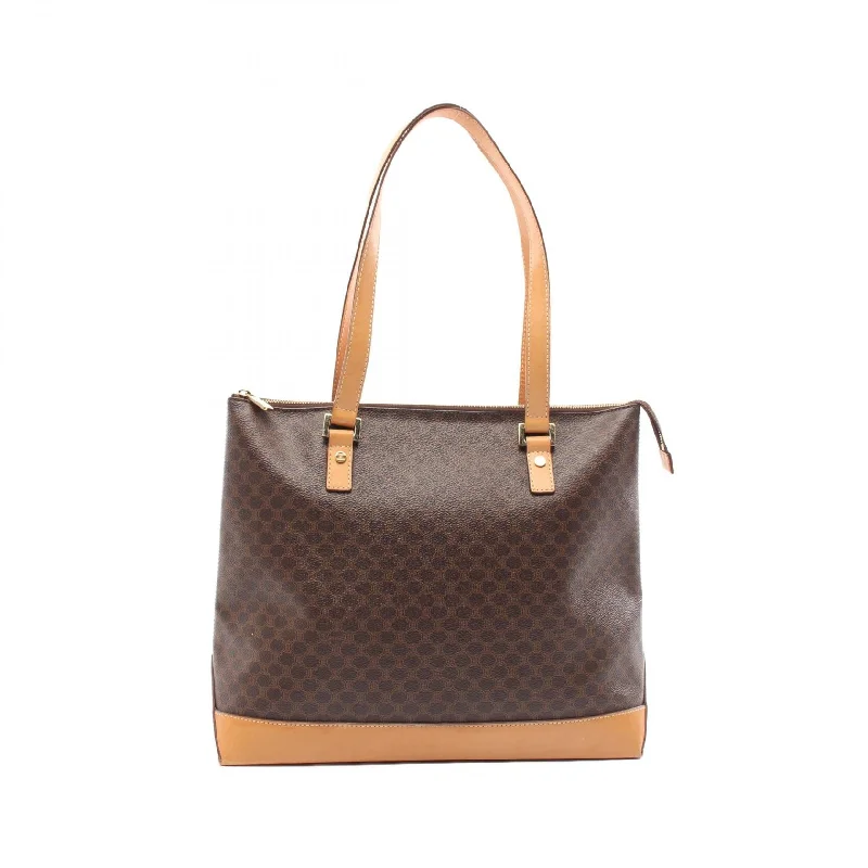 Celine Macadam Tote Bag PVC Coated Canvas Leather