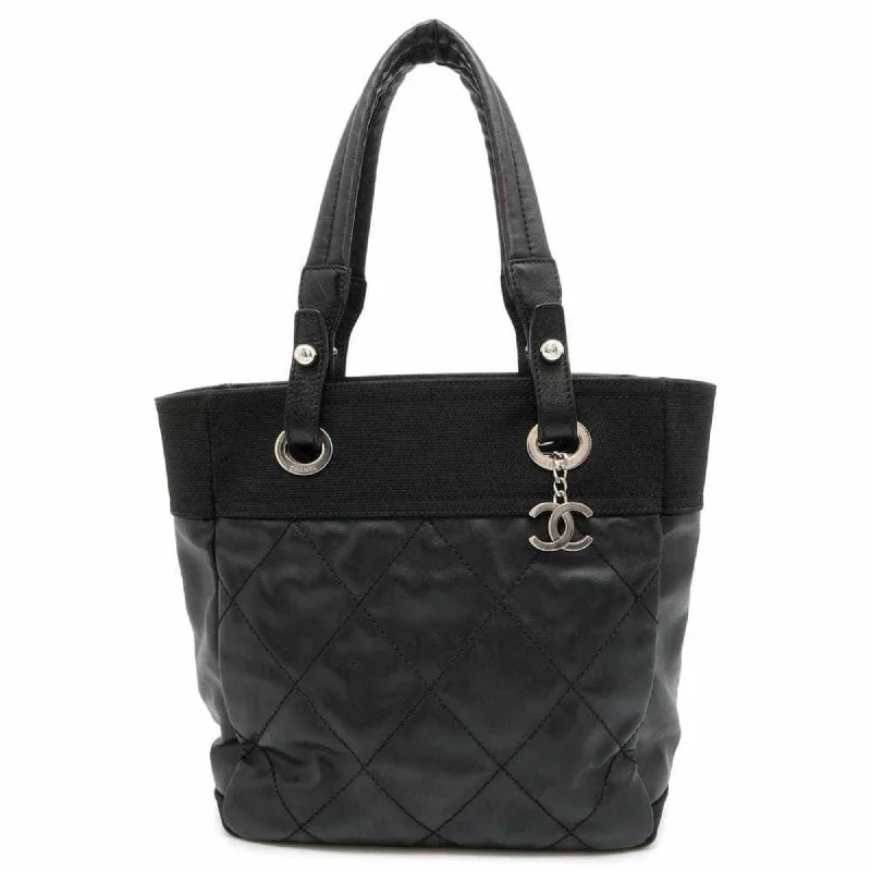 Chanel  Pvc Coated Canvas Leather Tote Bag (Pre-Owned)