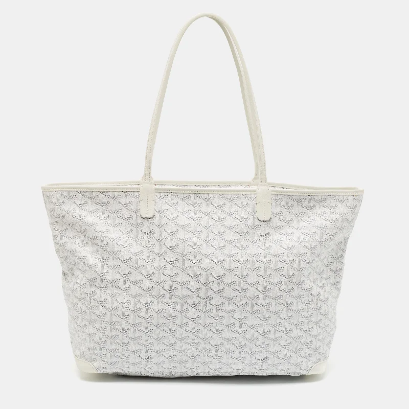 Goyard White Goyardine Coated Canvas And Leather Artois Mm Tote