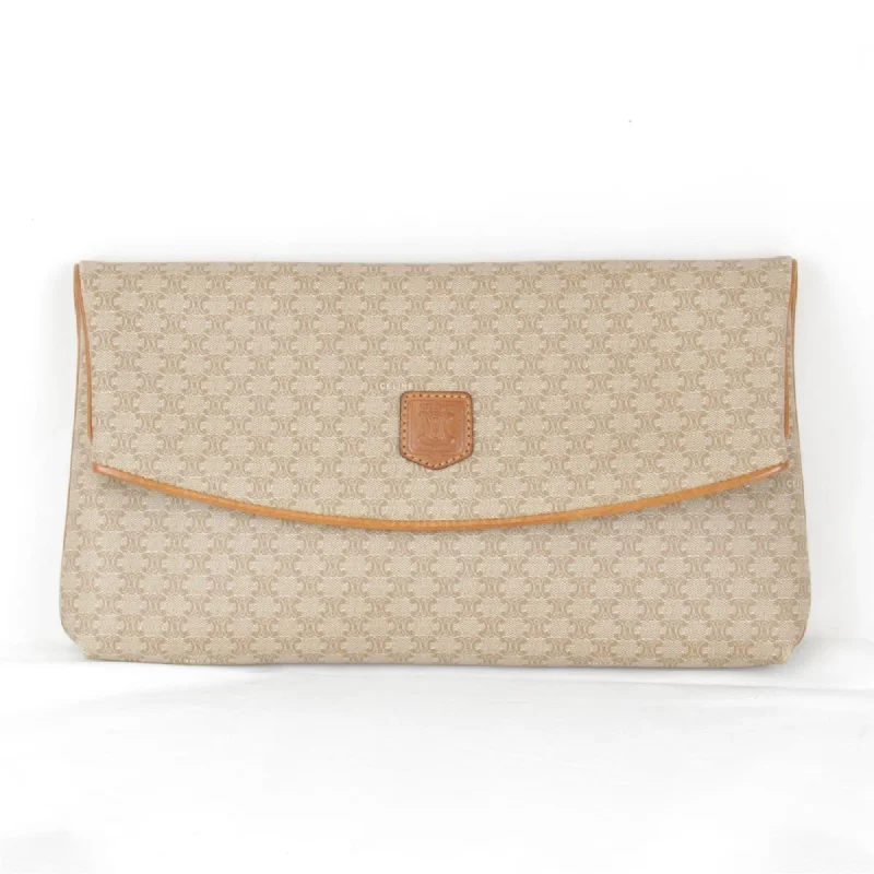 Celine  Coated Canvas Pvc Clutch Bag (Pre-Owned)