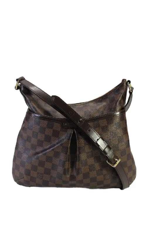 Louis Vuitton Womens Coated Canvas Damier Ebene Bloomsbury PM Handbag Brown